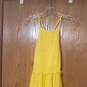 Free people yellow smocked sundress